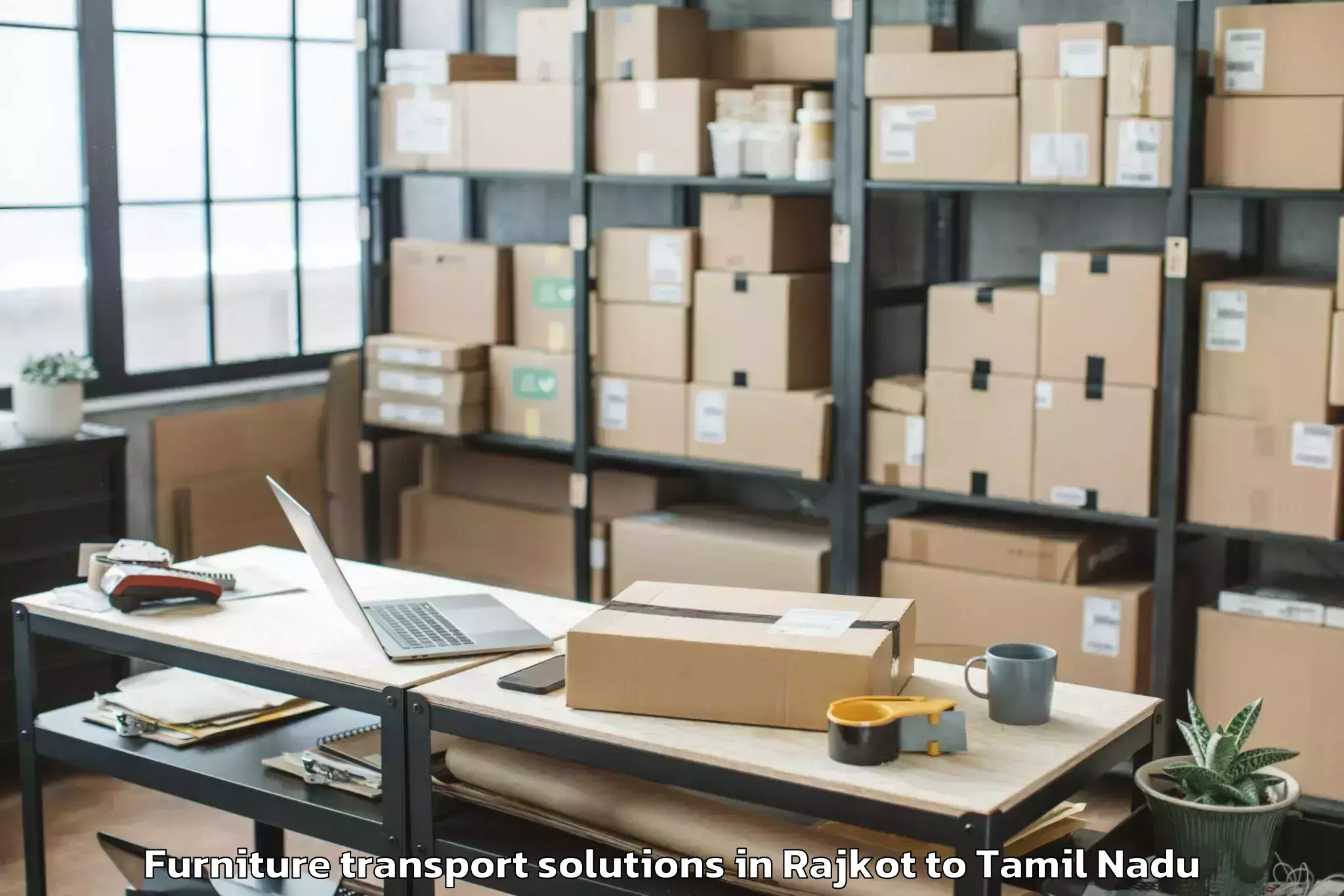 Reliable Rajkot to Rasipuram Furniture Transport Solutions